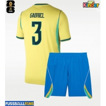 Brasilien Gabriel Magalhaes #3 Heimtrikotsatz Kinder WM 2026 Kurzarm (+ Kurze Hosen)